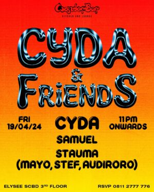 Stefanie Hariadi Instagram - We are back again! 
Come and join us this Friday, April 19th, 2024 at @wonderbar.jakarta We can’t wait to see you there!
#CYDAANDFRIENDS
