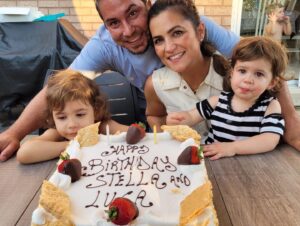 Stella Acquisto Instagram - Celebrating another year on this beautiful planet. Yesterday I turned 25 😉 and it was a perfect day.  The weather was beautiful, I was surrounded by family, I celebrated the day with my bro in law and we played a game of bocce.  I didn’t make any wishes this year (probably because the kids blew out the candles before I could) because I already have everything I could possibly want.  Don’t get me wrong I always look for opportunities to grow personally, but I have so many other blessings.  Two beautiful girls, my wonderful husband, my incredible family, friends and a big support system.  So cheers to 25 and all these blessings. 💕 #birthday #birthdayblessings