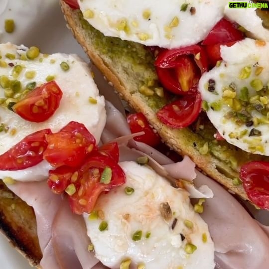 Stella Acquisto - 0.9K Likes - Cooking with Layla aka cooking a la Layla, Italia edition. We had an incredible time on our trip to Sicily and of course we did a lot of eating. We decided to experiment with a few of the flavours from the region. We call this mortadella, pistachio panino. Note you can substitute bread with focaccia. Also we made this as an open face sandwich to not mask the flavours behind the bread.
P.S don’t mind the fake Italian, Layla thinks she actually speaks it.
#pistacchio #mortadella #panini #panino #recipe #recipeoftheday #cookingallalayla #cookingwithlaylarose #cookingwithlayla #cookingwithlaylaandgigi #gigilove #cookingwithkids #kids #italia #italy #italianfood