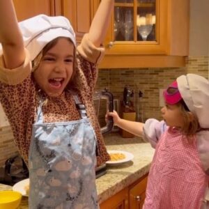 Stella Acquisto Instagram - Someone is excited for humus.  In this episode of Cooking a la Layla and Gigi we make humus.  This was filmed over the weekend before Layla started to feel under the weather.  #hummus #cookingwithkids #cookingalalayla #cookingwithlaylaandgigi