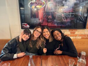 Stella Acquisto Instagram - When the food (and flying spaghetti) is great, but the company is better.  Love you ladies @dina.pugliese @themelanieng @tammiesutherland 💕💕 #family #friendswhoarefamily