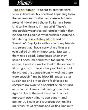 Stella Meghie Instagram - Wrote a column for the artisans section. 🙏🏾 @variety for the space to be honest.