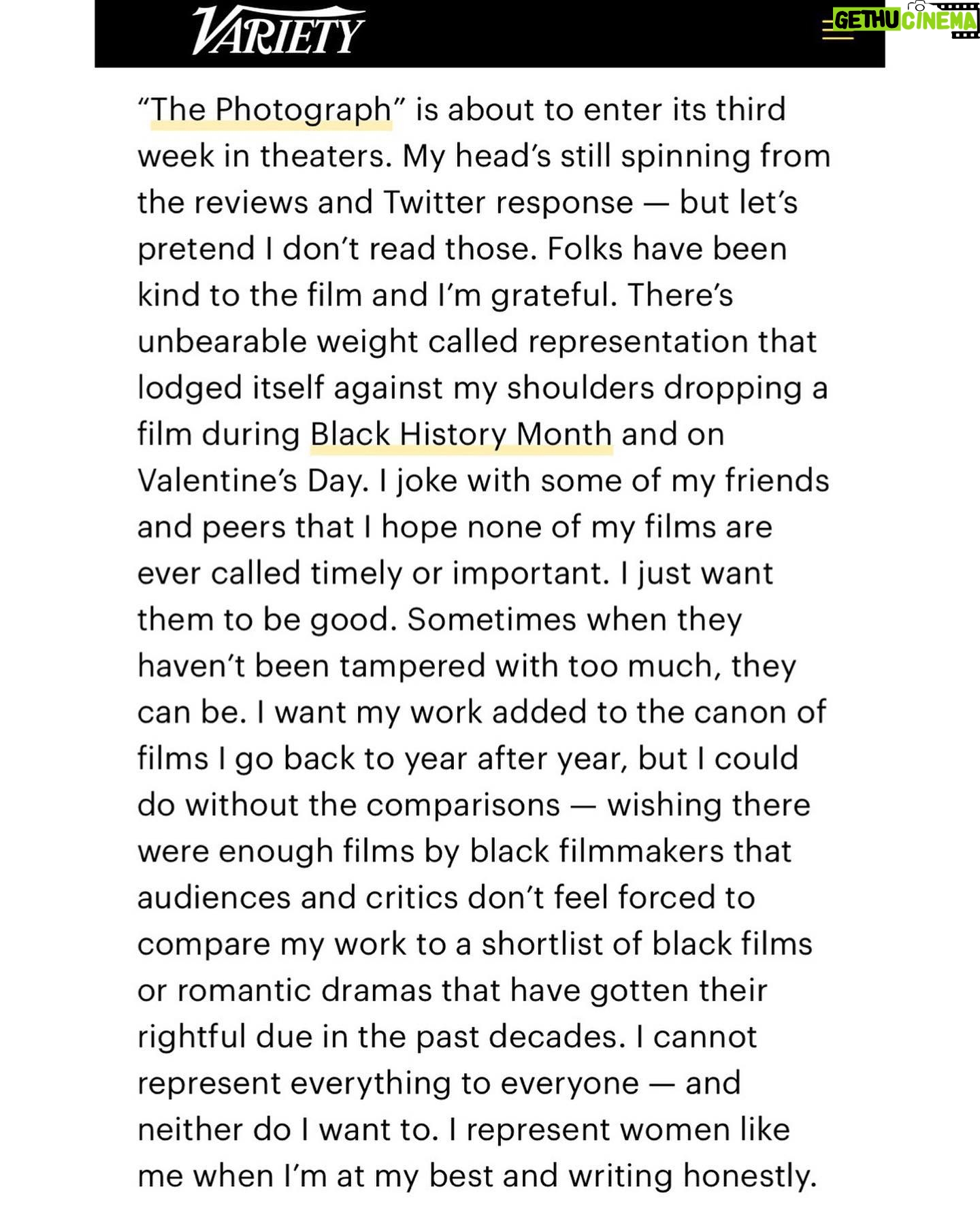 Stella Meghie - 1.6K Likes - Wrote a column for the artisans section. 🙏🏾 @variety for the space to be honest.
