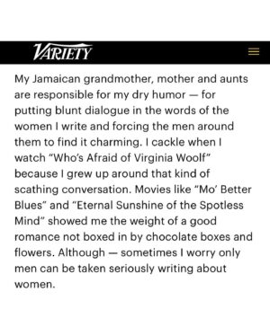 Stella Meghie Instagram - Wrote a column for the artisans section. 🙏🏾 @variety for the space to be honest.