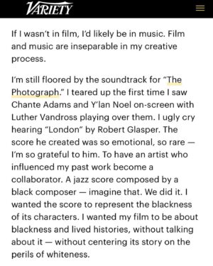 Stella Meghie Instagram - Wrote a column for the artisans section. 🙏🏾 @variety for the space to be honest.