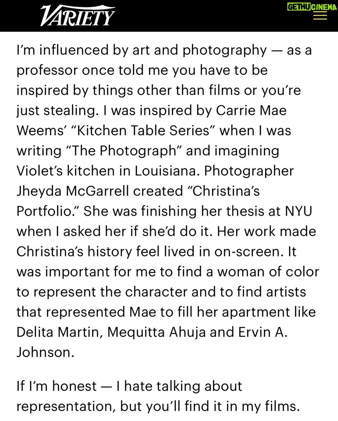 Stella Meghie - 1.6K Likes - Wrote a column for the artisans section. 🙏🏾 @variety for the space to be honest.