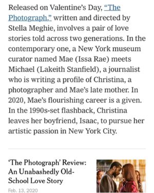 Stella Meghie Instagram - In NY Times Critic’s Notebook yesterday. We’re allowed to be aspirational.