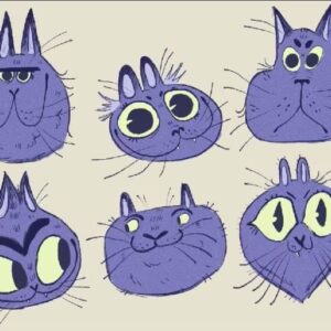 Stephanie Garcia Rizo Instagram - 🐱Here’s a little shape warm up of some cat heads~ swipe ➡️ for video process ✨✨✨ 

#art #drawing #illustration #characterdesign #cats #shapewarmup #sketch #doodling