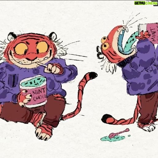 Stephanie Garcia Rizo - 17.6K Likes - Y’all loved this Tiger with their fluffy sweater! Inspired by my love of mint chocolate chip ice cream craving. ➡️ swipe for process :)
#art #tiger #illustration #animation #chracterdesign #doodle #icecream