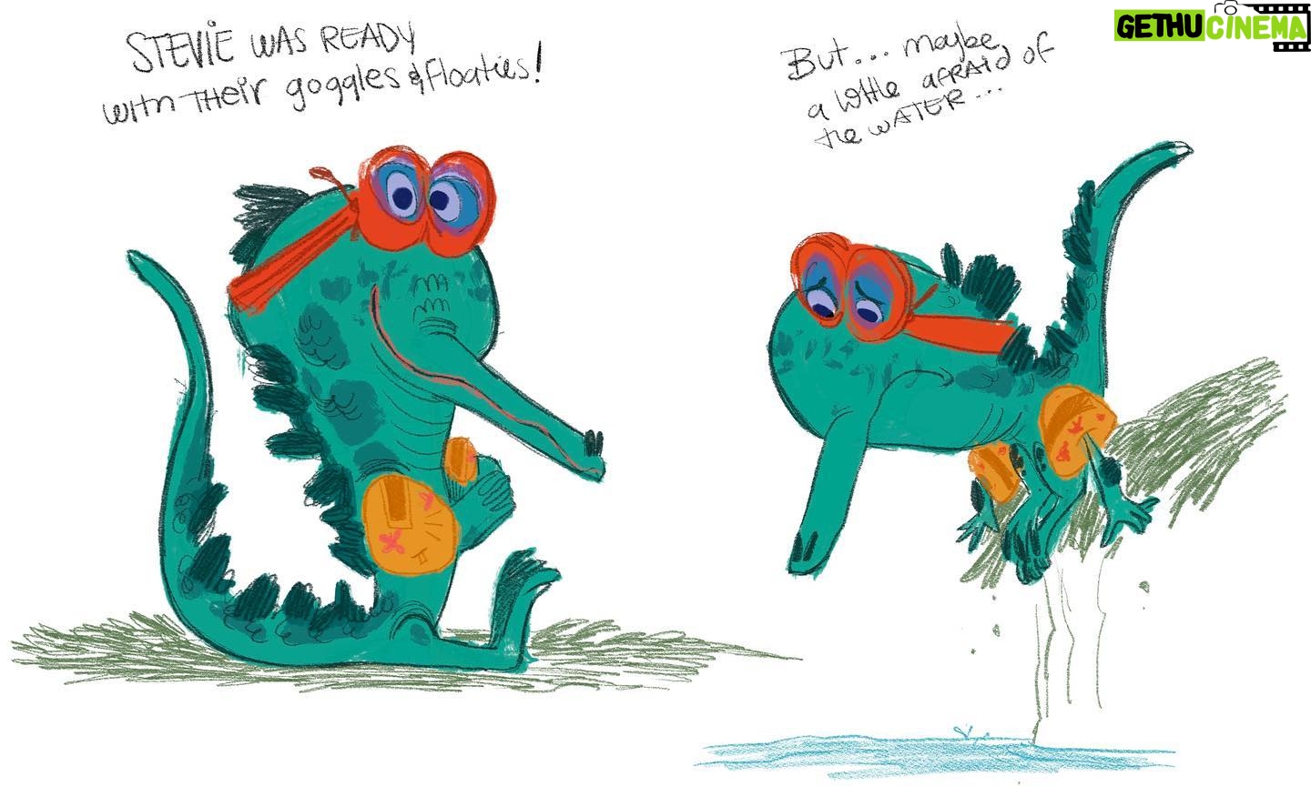 Stephanie Garcia Rizo - 877 Likes - Just having fun with this alligator named Stevie~Also thinking about how fun it is to wear swim goggles 🌊🥽 swipe for process Vid ➡️✨✨
#art #animation #characterdesign #illustration #aligator #swim