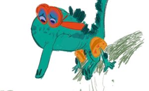 Stephanie Garcia Rizo Instagram - Just having fun with this alligator named Stevie~Also thinking about how fun it is to wear swim goggles 🌊🥽 swipe for process Vid ➡️✨✨

#art #animation #characterdesign #illustration #aligator #swim