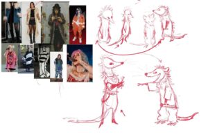 Stephanie Garcia Rizo Instagram - Had a great opportunity to be a character designer mentor @conceptartassociation It was such a great experience to share tips/tricks and the process of work flow.  Here’s some drawings i did for our last session~a opossum rock singer. ✨✨✨

#art #characterdesign #conceptartassociation #opossum #drawing #doodles #illustration