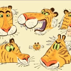 Stephanie Garcia Rizo Instagram - Tiger Heads 🐅✨✨ This one was really fun and i was also playing with some texture brush to give it a bit more dry ness/ color pencil. ➡️swipe for Video ✨✨✨

#art #animation #drawing #characterdesign #illustration #tiger #animal #cartoon #doodle