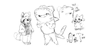 Stephanie Garcia Rizo Instagram - Having so much fun with these little characters - Red panda and a whale shark! I think they are so cute together 

#art #sketch #drawing #doodle #animals #redpanda #whale shark