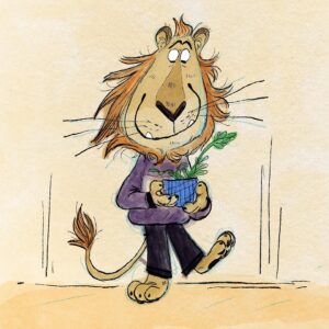 Stephanie Garcia Rizo Instagram - Lion and plants🌿 Trying out sketching/ water color process like a do traditional ✨ So far i’m digging it ✏️✨

#art #animation #illustration #sketch #lion #watercolor #characterdesign