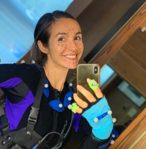Stephanie Panisello Instagram - “Enthusiasm is the electricity of life. How do you get it? You act enthusiastic until you make a habit of it.” 

- Gordon Parks 

An enthusiastic #MOCAP smile from the trailer 😜

#bts #journey #acting #motioncapture