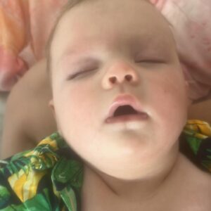 Stephanie Simbari Instagram - Four months with this beautiful squish, can’t believe I ever lived without his wise and radiant smile or tiny giggles, gurgles, sneezes, and farts. Witnessing him discovering himself and embracing him as our little road dog is pure joy. Being a mom has given my heart so much purpose, a lifetime with this guy hardly seems like enough. 🤩❤️‍🔥