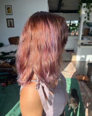 Stephanie Simbari Instagram - A hair journey 💜💜💜💜♏️