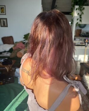Stephanie Simbari Instagram - A hair journey 💜💜💜💜♏️