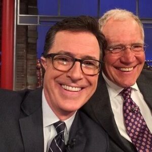 Stephen Colbert Instagram - How it’s going… how it started. 

Welcome back, @Letterman! #Colbert
