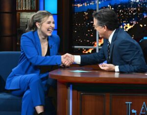 Stephen Colbert Instagram - Congratulations @taylortomlinson on your new role as host of “After Midnight” airing weeknights on @CBStv at 12:30a. I hope I can stay up that late!