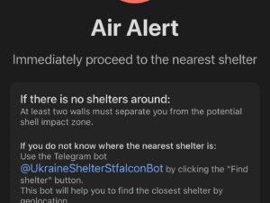 Stephen Fry Instagram - You might think this strange, but you might consider downloading one of the Ukraine air raid alert apps. The persistence and regularity with which they go off (you can switch off the noisy siren element and just have it notify you) is a good reminder of what the people of Ukraine are going through every day. Air Alert! is one app, Air Alarm Ukraine another.