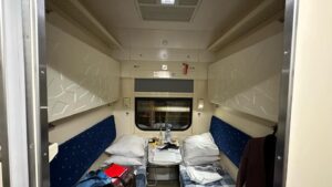 Stephen Fry Instagram - A sleeper car from the Polish border to Kyiv. Arriving there now…