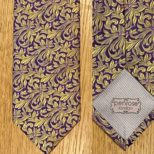 Stephen Fry Instagram - The days are getting shorter and the lockdown looser now and so I am bidding farewell to #fryties with this last display of 3 from my favourite tie-makers. They are each small, independent, imaginative and talented. We start with Nino’s, of Soho’s Brewer Street. The son of a well-known London tailor, Franco Santoro, Nino has been making bespoke shirts and suits since 1993. This gorgeous tie is hand painted. I have a black and white version too.

Pic 2 (swipe left) is from Penrose, who’ve been specialising in designing and making ties for years. This beauty reminds me of something sumptuously medieval – perhaps filtered through the mind of a Victorian like William Morris or Augustus Pugin.

Pic 3 is the work of Magties, who made ties for me in the latter series of QI. Alan Brooker started the company in Brick Lane and says in his little biog on the Etsy page where he still sells his remarkable creations: “I built a client range including Sir Paul McCartney, Stephen Fry, Dr Who and James Bond to mention a few.” Only ties could place me in such company.

It has been an unreserved delight to share neckties and cravats with you all. Your enthusiastic responses, witty participation and informed commentaries have lightened my days throughout this bizarre and unforgettable lockdown experience. We will none of us forget the months of seclusion, fear and uncertainty, but I hope most of us will have found plenty to enjoy too. A new kind of closeness with the natural world and with that mysterious entity Time; with friends, food, family, pets too and – yes – even something as silly as ties. Frivolous, facetious, facile and superficial as they may appear, ties can serve as windows into our mythologies; into the stories of our cultural, historical, economic, social lives, remembered and misremembered as they so often are. I hope amongst the 100  I shared with you one or two struck some kind of chord. 
Farewell then, loyal and friendly followers of #fryties. I’ll still be here on Instagram and maybe I’ll still post the odd tie as mood and occasion demand.