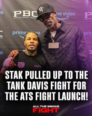 Stephen Jackson Instagram - @atsfight and @atsboxing pulled up to the #DavisMartin fight with @_stak5_ 🥊

ICYMI: Last week, All the Smoke Productions announced the launch of All the Smoke Fight. @atsfight is new multi-platform content vertical surrounding combat sports events with premium storytelling, interviews, coverage, and analysis from all corners of the fight game.

More to come. 💨