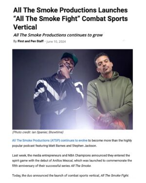 Stephen Jackson Instagram - @atsfight and @atsboxing pulled up to the #DavisMartin fight with @_stak5_ 🥊

ICYMI: Last week, All the Smoke Productions announced the launch of All the Smoke Fight. @atsfight is new multi-platform content vertical surrounding combat sports events with premium storytelling, interviews, coverage, and analysis from all corners of the fight game.

More to come. 💨