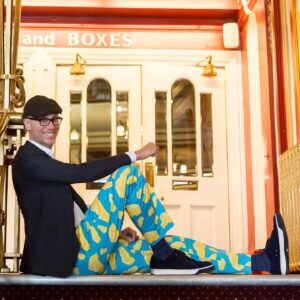 Stephen Merchant Instagram - Throwback to the cheesiest trousers I’ve owned… @thegrandappeal, the Bristol Children’s Hospital Charity, is calling on you to join this year’s Wrong Trousers Day. If you can top my emmental britches, dig out some legwear, get involved and raise some money for Bristol Children’s Hospital: wrongtrousersday.org.uk
This charity does amazing work to improve the lives of sick children. 
 #WrongTrousersDay