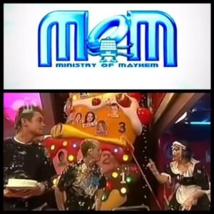 Stephen Mulhern Instagram - Unbelievably, the first ever Ministry of Mayhem aired 20 years ago TODAY! I loved the years doing this with @hollywilloughby! We’ll be back on your screens this Sunday, live at 6:30pm, doing something just as slippy… #DancingOnIce