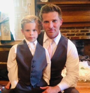 Steve Burton Instagram - Flashback to @jessicalynngustin @thetireddadlife wedding! Yes a pink tie and a younger Jack! Cherish every moment. #grateful