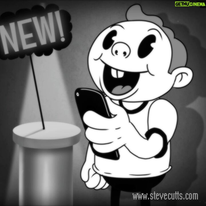 Steve Cutts - 46.3K Likes - Another one bites the dust.. #iPhone #smartphone #consumerism #addiction #environment #vintage #stevecutts #animation #illustration