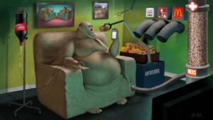 Steve Cutts Instagram - Evolution #art #illustration #stevecutts #evolution