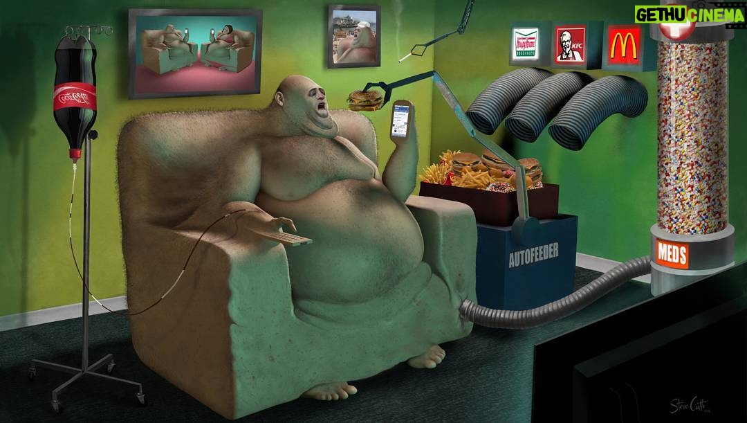 Steve Cutts - 18.8K Likes - Evolution #art #illustration #stevecutts #evolution