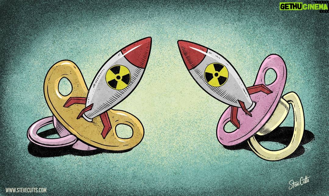 Steve Cutts - 9.6K Likes - Dummies #trump #northkorea #ww3 #stevecutts #illustration