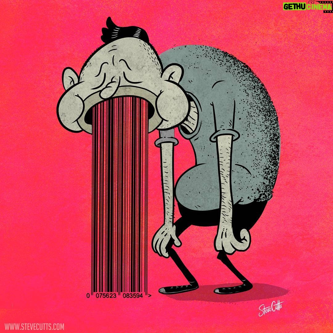 Steve Cutts - 12.9K Likes - Urge to purge #consumerism #shopping #illustration #stevecutts