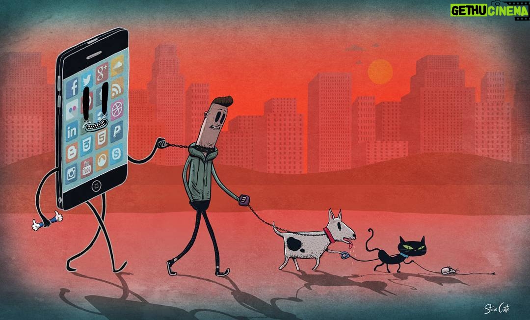Steve Cutts - 15.7K Likes - Owned #art #illustration #stevecutts #tech #technology #addiction