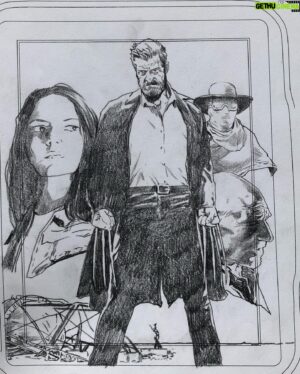 Steve McNiven Instagram - Here’s a couple more rough concept sketches I did for the Logan Steel box thing! I hope you are enjoying free comic book day everyone! #loganmovie #steelboxart #pencildrawing #wolverine #x23 #stevemcniven
