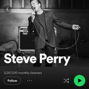 Steve Perry Instagram - Follow me on Spotify to get special notifications of anything I might be up to - Maybe This Year?
-Sincerely, Steve Perry

#spotify #streamingmusic #steveperry