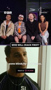 Steve Stamp Instagram - How do you even keep a straight face during this 😭
 
Lucien Laviscount, Seapa, Steve Stamp and Saffron Hocking react to a scene from Peacock.
 
#Peacock #Watchalong #React #Comedy #BritishHumour