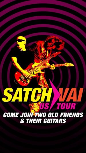 Steve Vai Instagram - Satch/Vai 2024: Two friends and their guitars shred their way across the U.S. Come join us! 🎸🎸

Tickets available at 🔗 in bio.