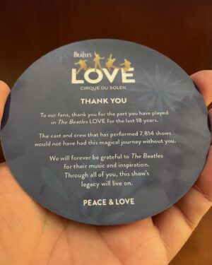 Steve Zaragoza Instagram - From the year it opened, to the day it closed, I saw this show 5 or 6 times. It was a magical, dopamine machine. Endlessly impressed by what Cirque performers are capable of. Incredible humans. Combine all that with the music of the Beatles. Love was a massive part of what made Vegas special. A perfect show. And now it’s gone forever. I absolutely bawled like a dang baby at the end. LOVE IS DEAD. LONG LIVE LOVE! (Oh also RIP The Mirage 🌋 )  #beatleslove #cirque #cirquedusoleil #thebeatleslove #mirage #lasvegas #thebeatles