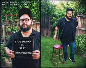 Steve Zaragoza Instagram - Introducing the characters of GUNPLAY! @stevezaragoza plays BERT, who may look mild mannered, but don’t underestimate him, he has secret ties to organized crime in GUNPLAY!

Go to gunplaymovie.com (link in the bio) and click the “Notify Me on Launch” link! #gunplaymovie #kickstarter #indiefilm