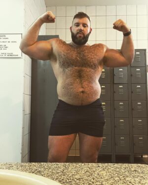 Steven Instagram - Gym locker bro applications open #gym #muscle #hairychest #musclebear #lifting #gay #pride #lgbt #bear
