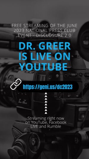 Steven M. Greer Instagram - DR. GREER IS LIVE!

FREE STREAMING OF THE JUNE 2023 NATIONAL PRESS CLUB EVENT - DISCLOSURE 2.0
,
Streaming right now on YouTube, Facebook LIVE, and Rumble.
https://geni.us/dc2023 (Link in bio)

#UFOdisclosureNOW @ufodisclosure #drstevengreer