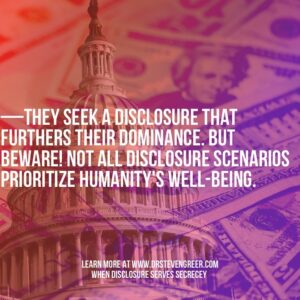 Steven M. Greer Instagram - The UFO mystery is intricate; skepticism is wise in the face of media buzz and official statements. 

🛸 The enigmatic Cabal's motives are clear: global control and power. They may exploit a "false alien threat" for dominance.

Plunge into Dr. Steven Greer's profound paper, "When Disclosure Serves Secrecy." 📚 It unravels UFO secrecy, urging for timely, transformative action while being mindful of risks.

Behind-the-scenes players desire a disclosure favoring their reign. Beware! Not all scenarios benefit humanity—some breed fear and control.

🔑 Dr. Greer urges an honest, hopeful disclosure replacing secrecy with democratic values.

Read the full paper: [Link in Bio] 📖 Let's uncover truth together! 🚀 

#drstevengreer #UFOinsights #ExtraterrestrialTruths #UnmaskingTheAgenda
