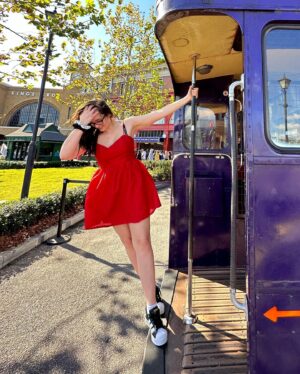 Stevie Lynn Jones Instagram - Welcome to the Knight Bus, emergency transport for the stranded witch or wizard. Just stick out your wand hand, step on board, and we can take you anywhere you want to go. ✨⚡️ #wizardingworldofharrypotter #visitorlando #everydaymagic
