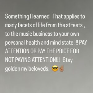 Styles P Instagram - PAY ATTENTION OR PAY THE PRICE !!!!

This message is me PAYING IT FORWARD!!!
 😎 stay alert my beloveds !!